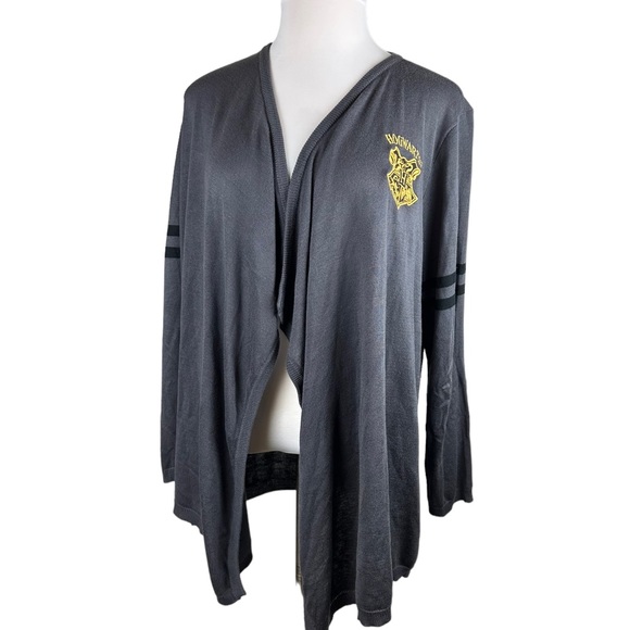 Harry Potter Open Front Drape Cardigan Sweater Gray Women's Plus Size 2X H14851 - Picture 9 of 13